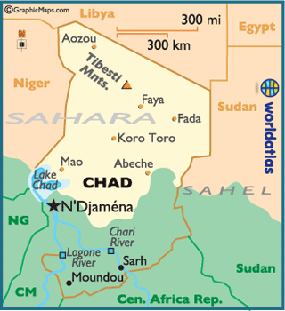 politique tchad carte carte